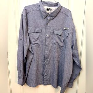 Habit Men's Blue Long Sleeve Shirt. Size 3XL
